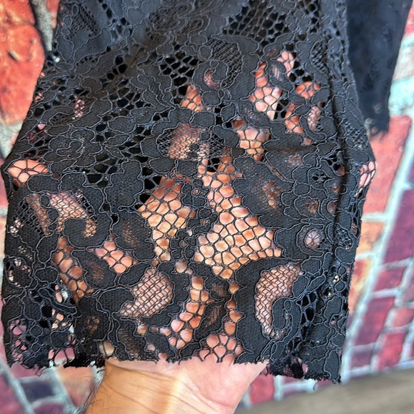 Womens Roi Black Lace  Drawstring Waist Cropped Pants medium - Picture 4 of 11